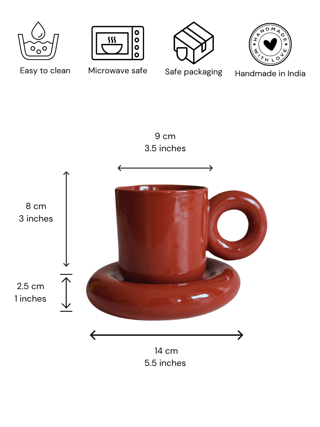 Maroon 5 Inspired Cup & Saucer Set - High-Quality Ceramic (220ml)