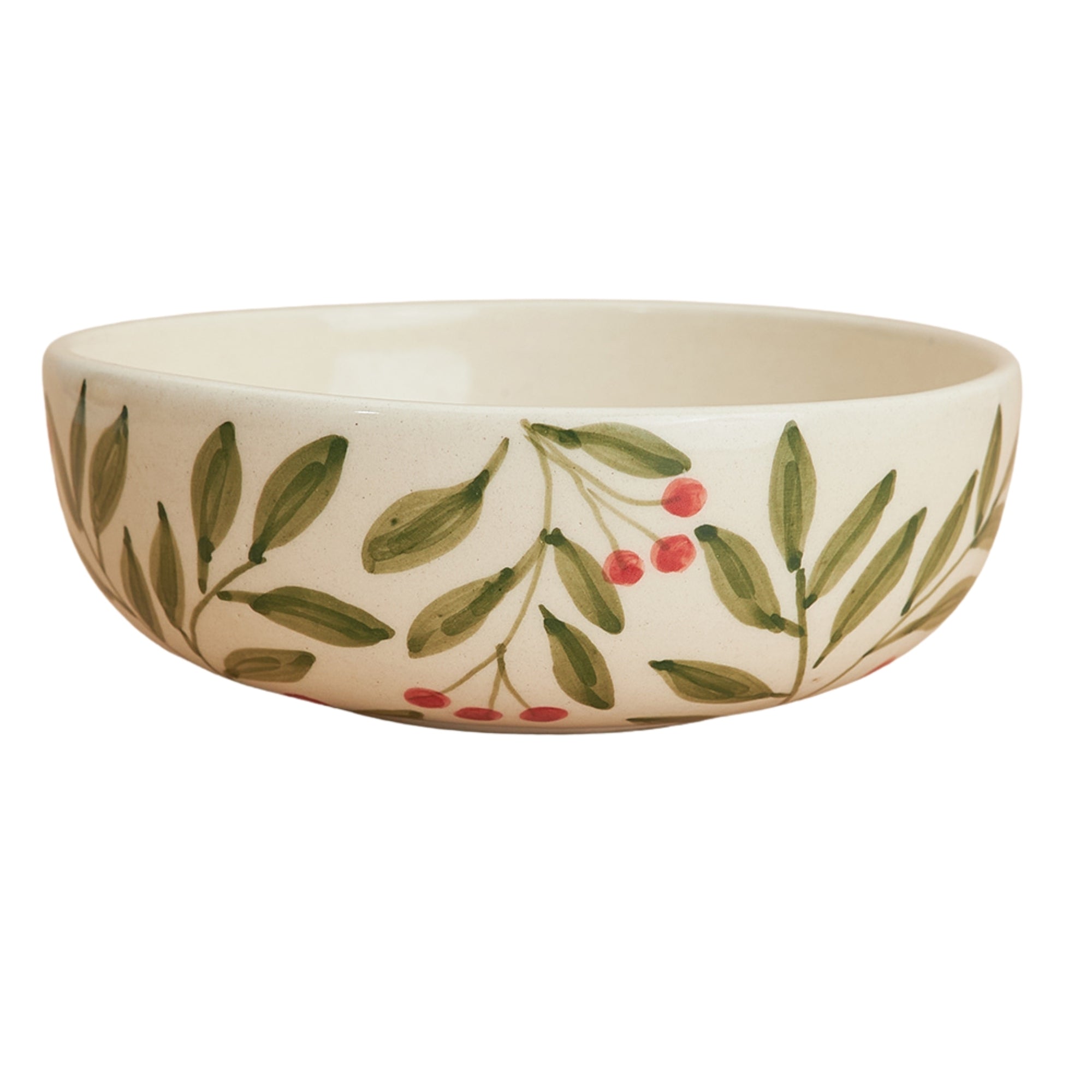 Olive Leaf Ceramic Bowl