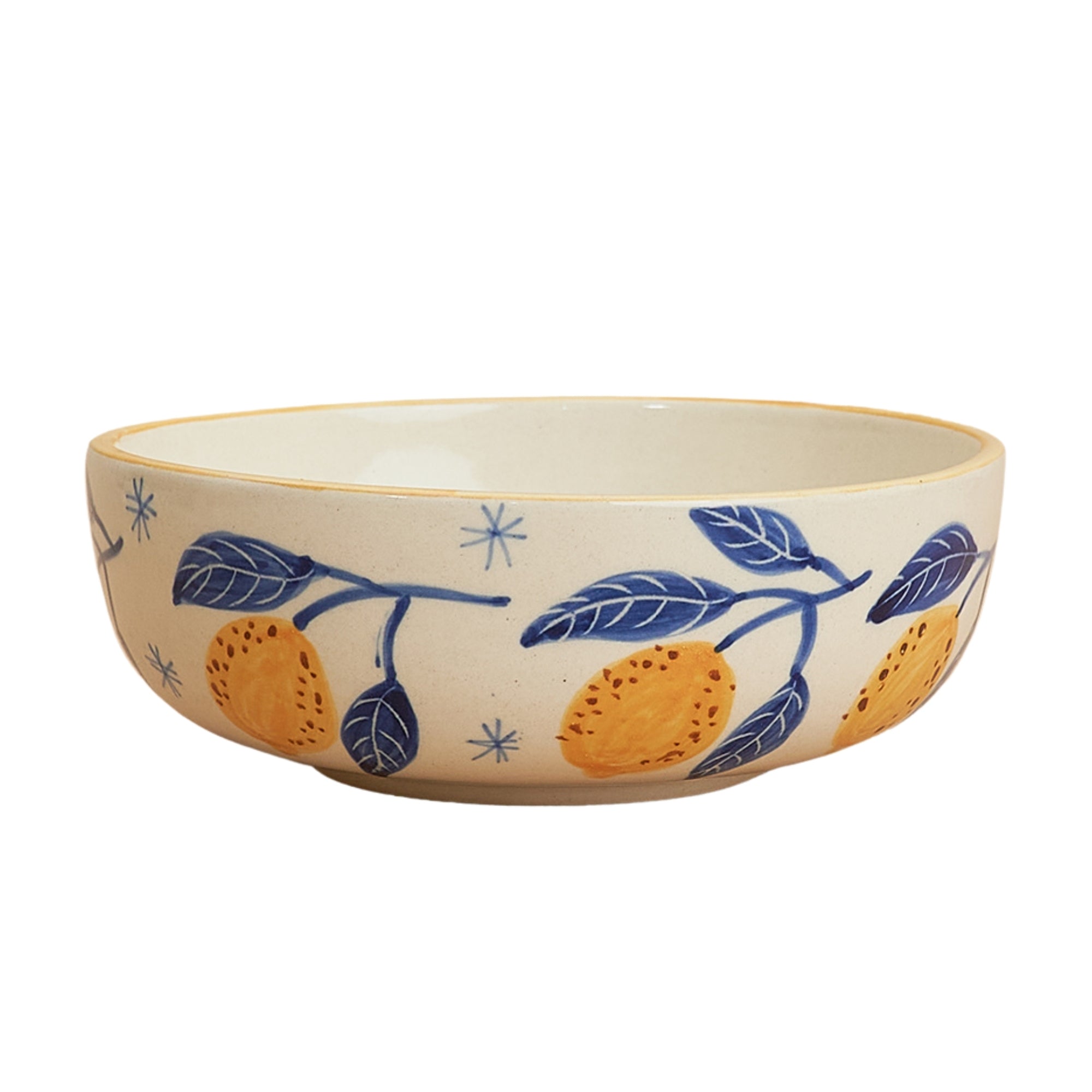 Lemon Leafy Ceramic Bowl  - Large