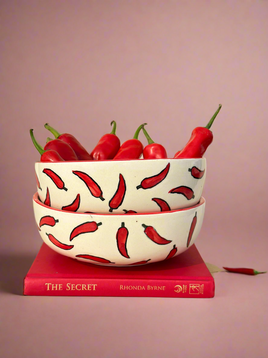 ‘Keep It Spicy’ Large Ceramic Serving Bowl