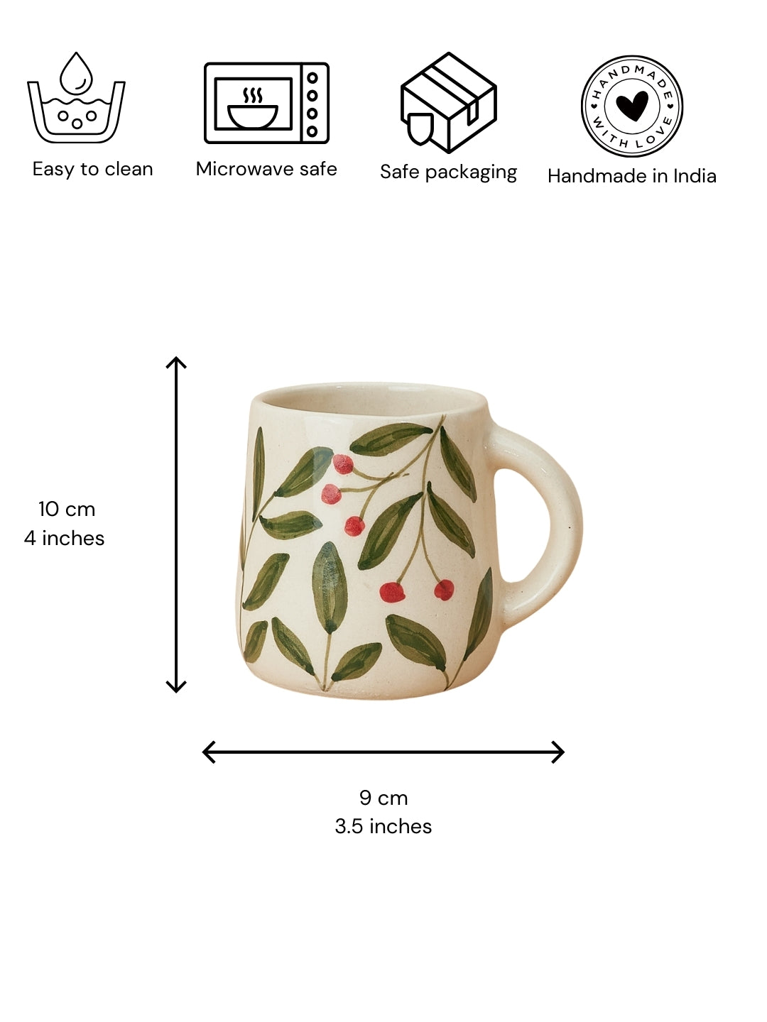 Olive Leaf Ceramic Cup (250ml)