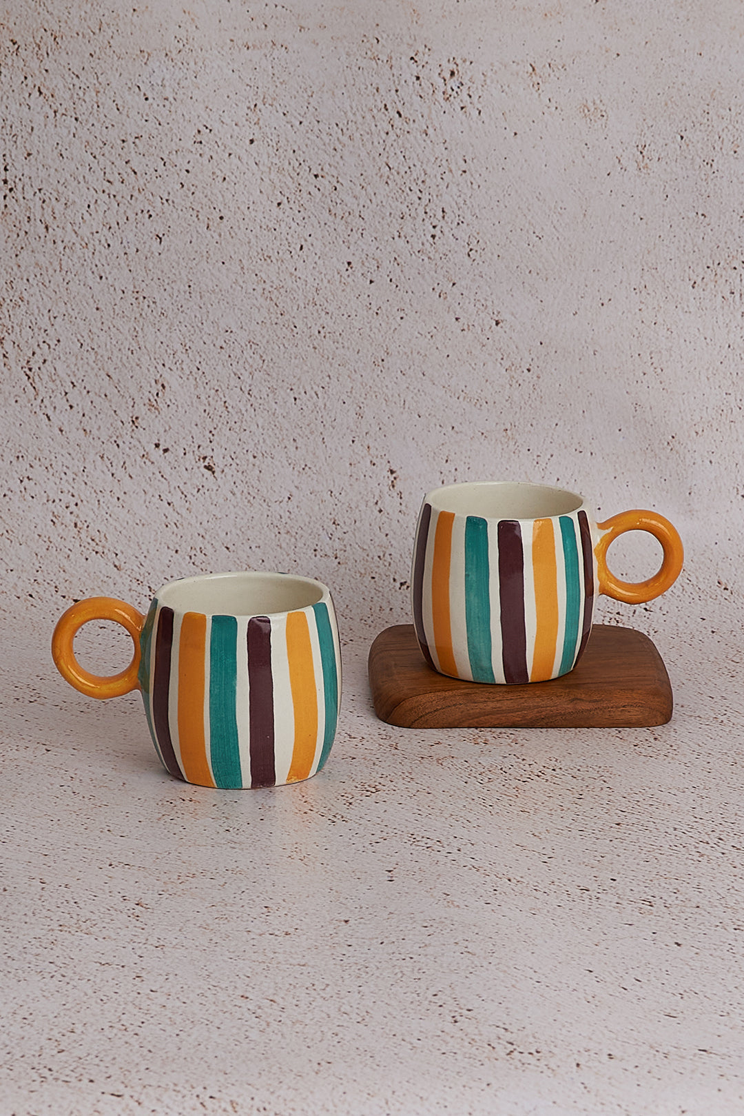 Multi Stripe Drum Shaped Mug (300ml)