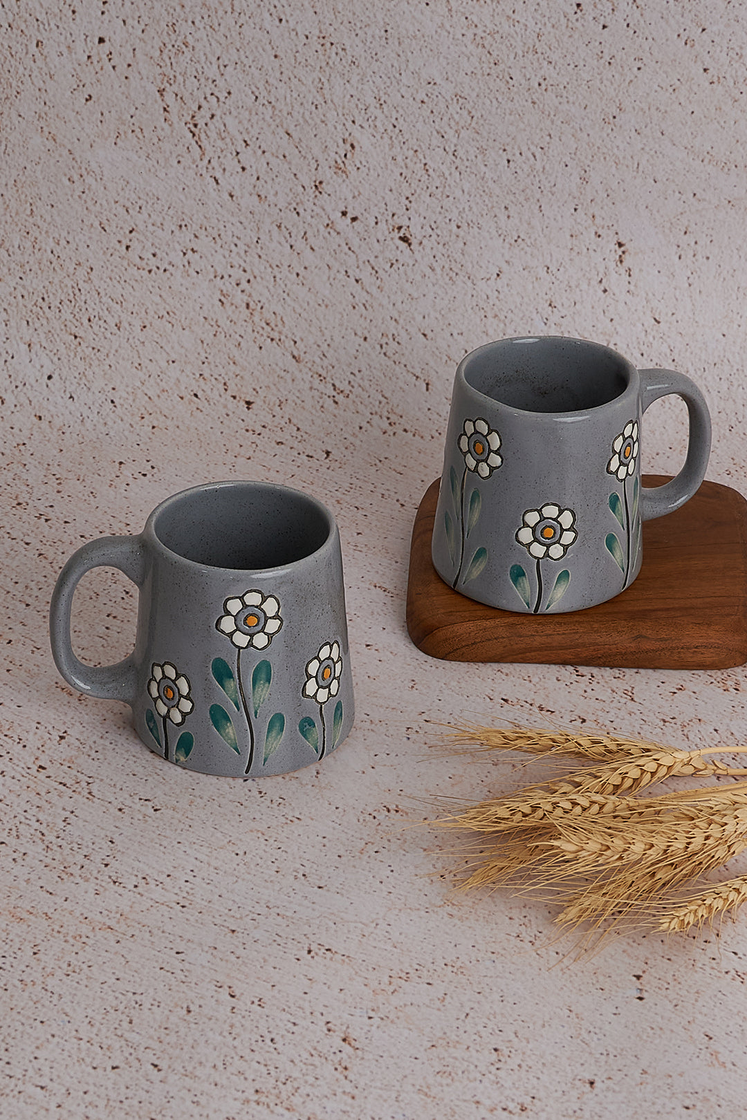 Grey Bloom Mug Transformed into Vibrant Drinkware (250ml)