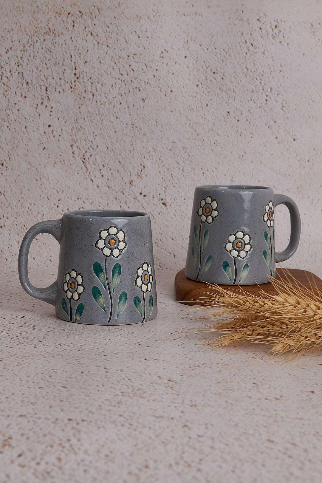 Grey Bloom Mug Transformed into Vibrant Drinkware (250ml)