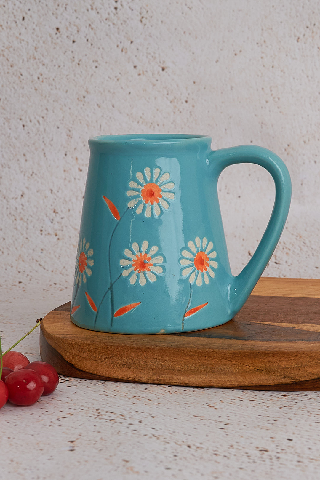 Garden Bloom Mug in Aqua Floral Print Design (250ml)