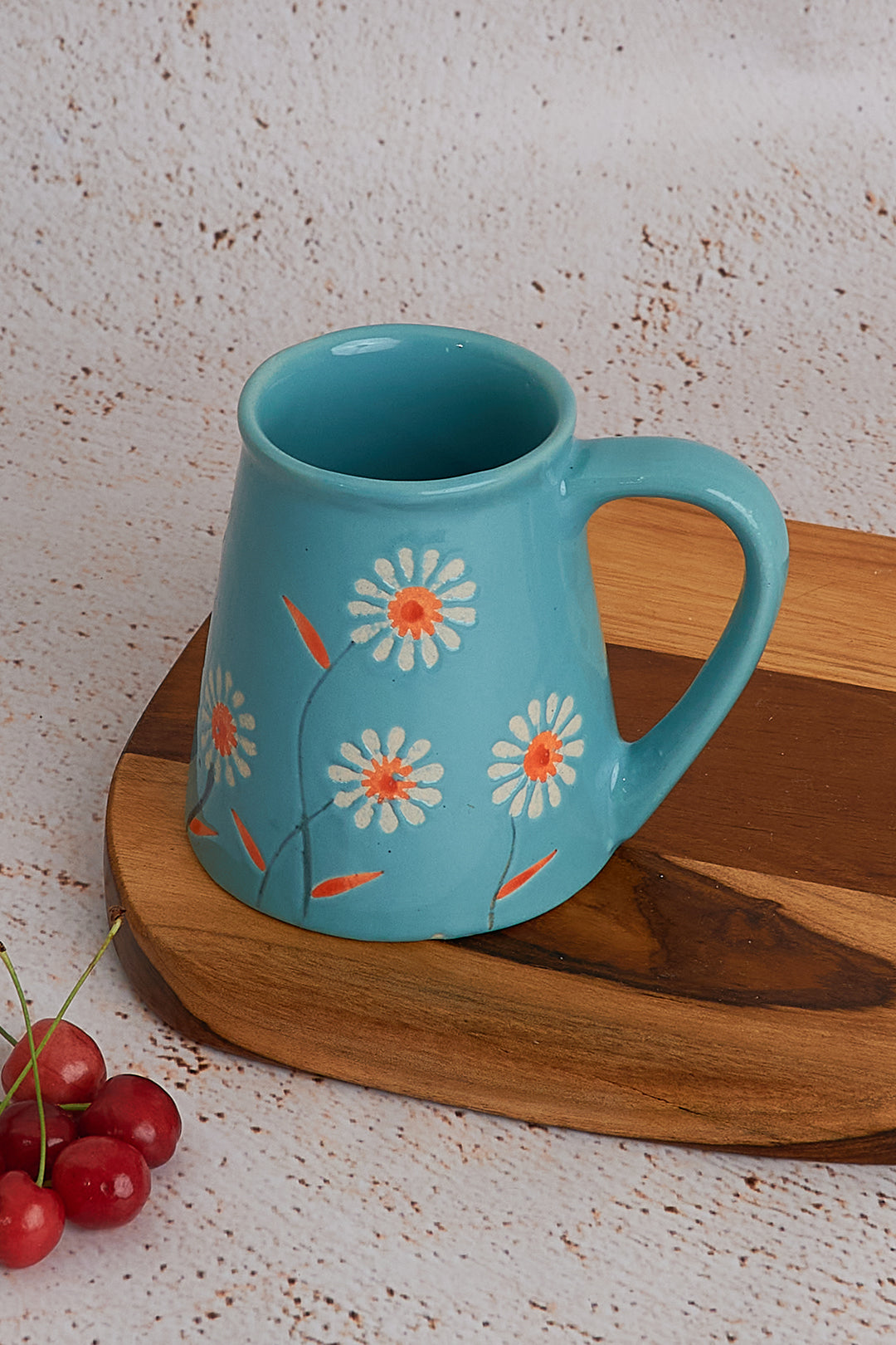 Garden Bloom Mug in Aqua Floral Print Design (250ml)