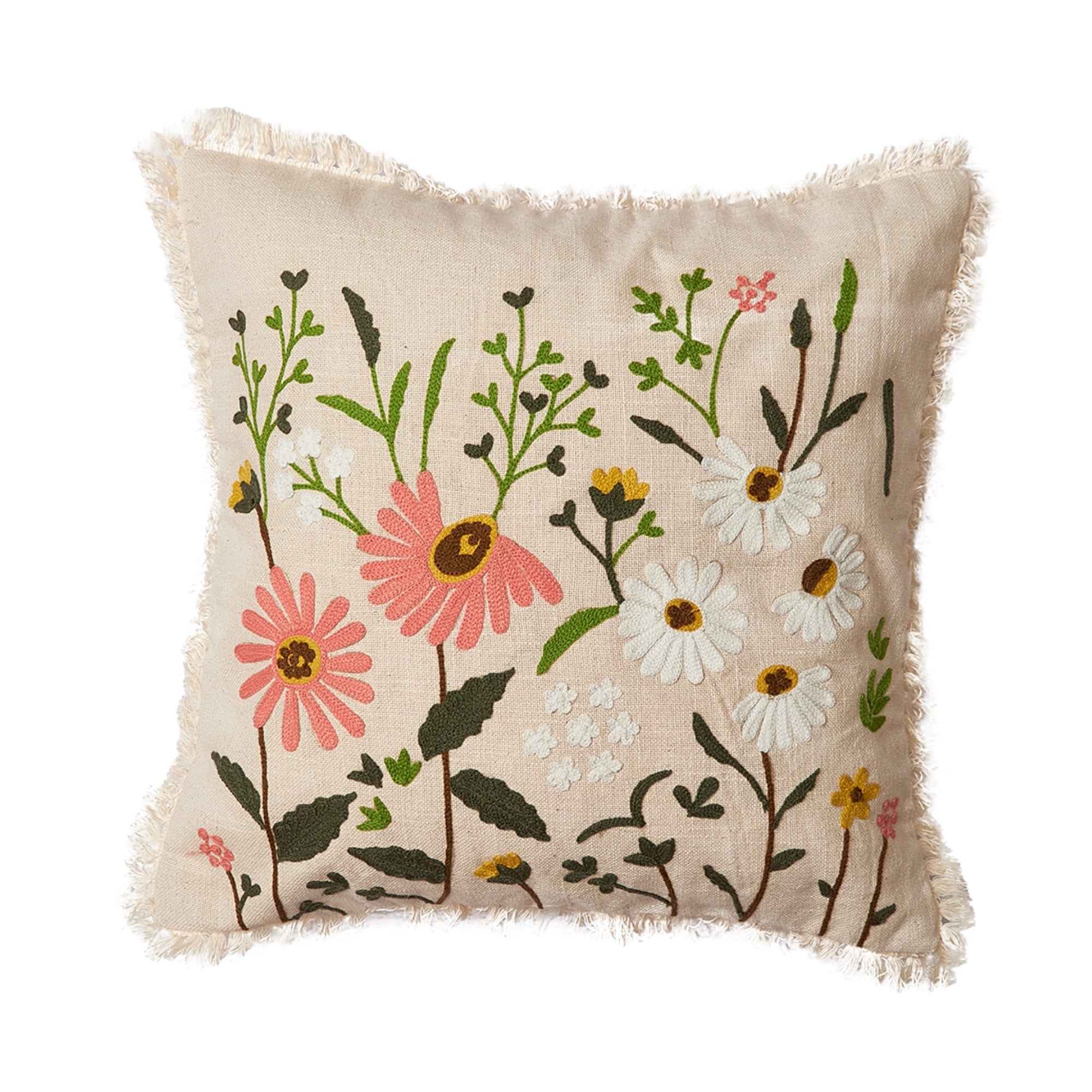 Garden of Flowers Cotton Cushion Cover