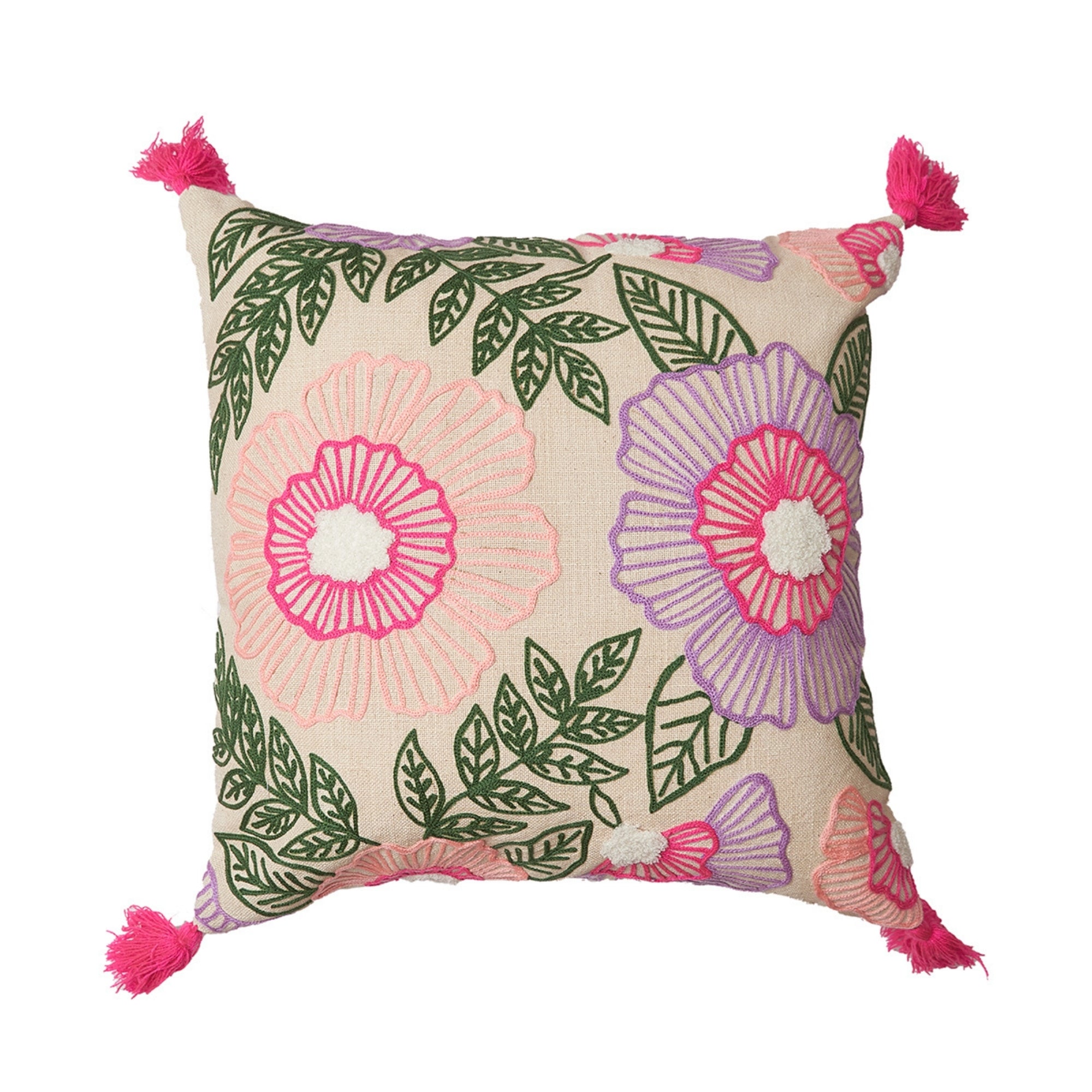 Fields of Spring Cotton Cushion Cover - 16x16 inches