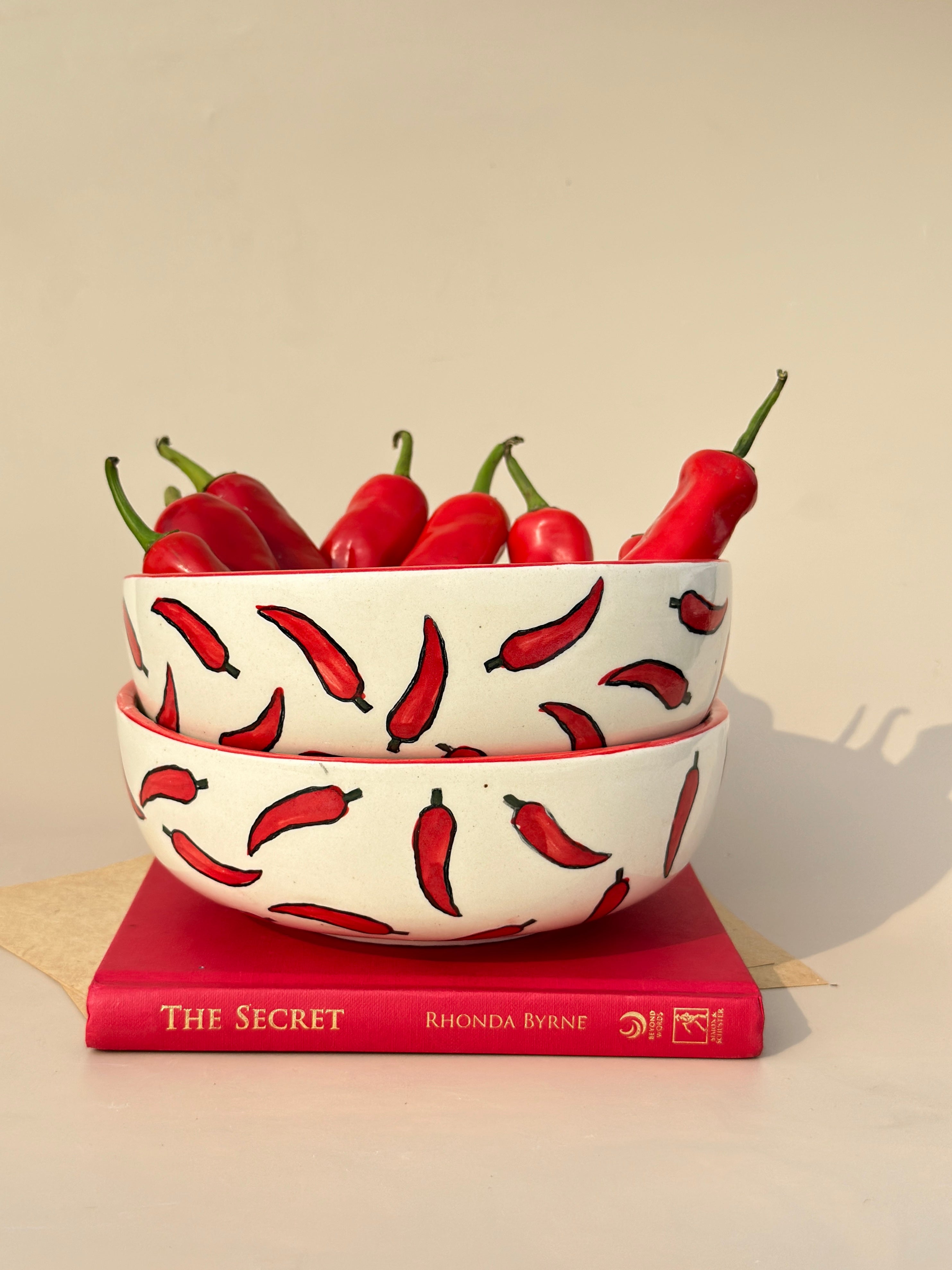 ‘Keep It Spicy’ Large Ceramic Serving Bowl