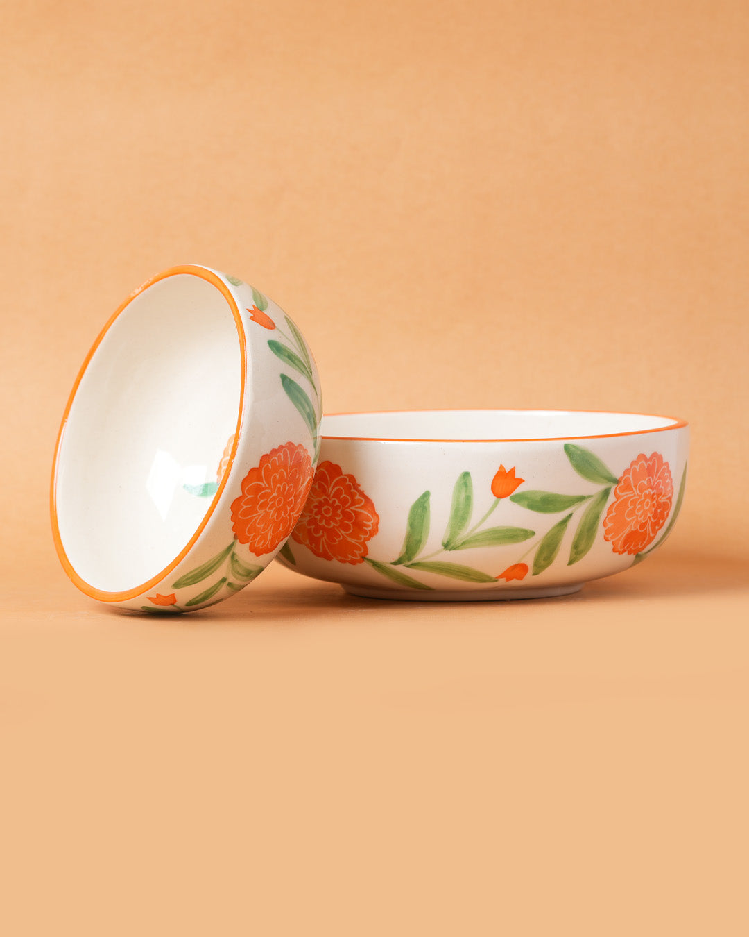 Marigold Mandi Handpainted Ceramic - ( Large & Small )