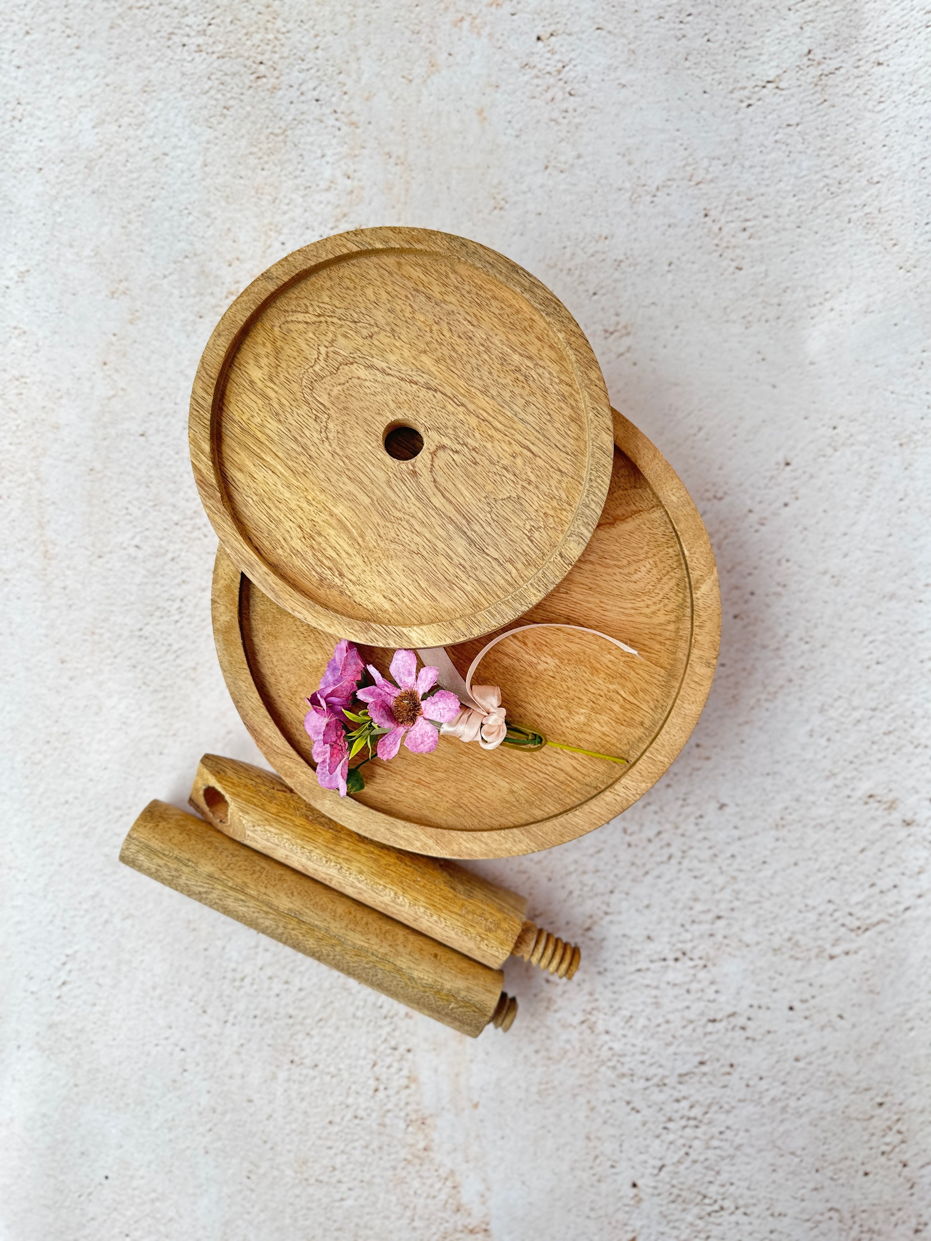 Two Tier Wood Cookie Stand