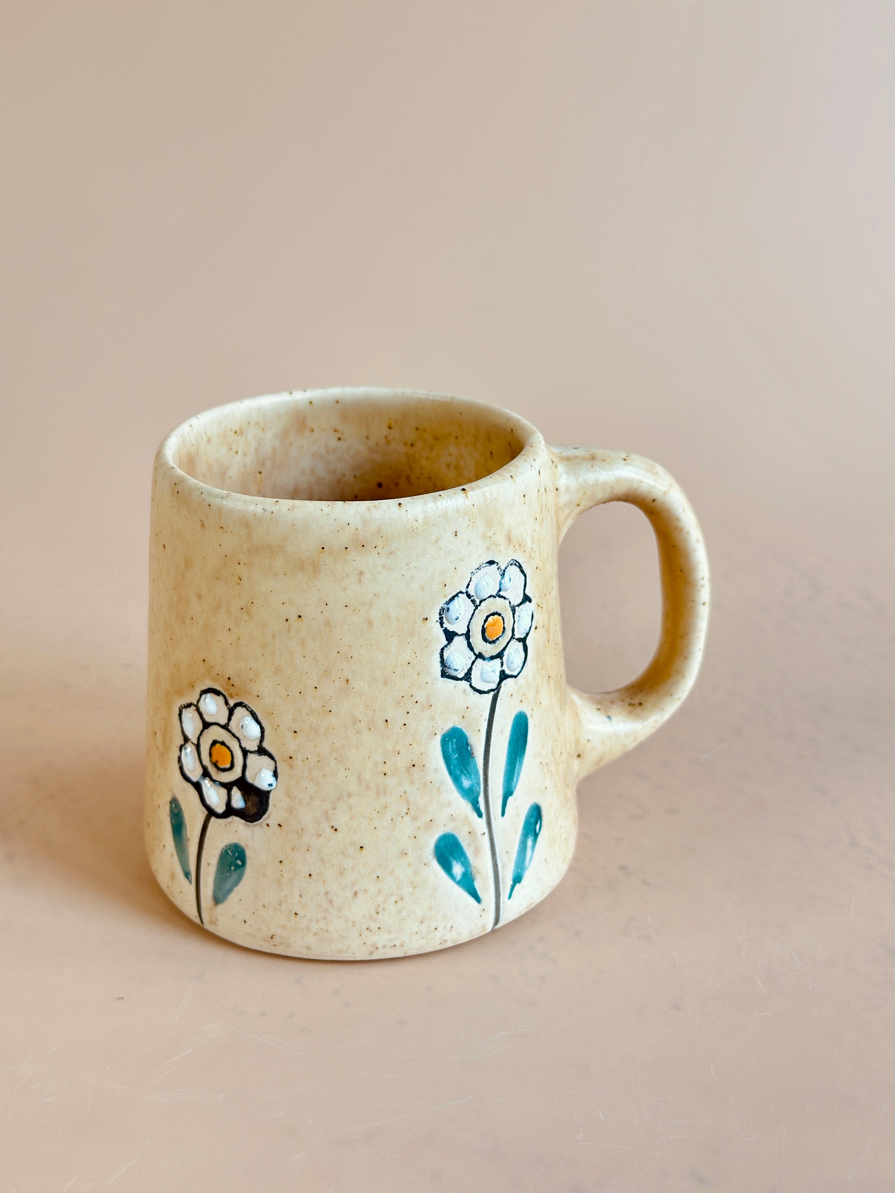 Beige_Blossom_Ceramic_Cup Nurture India