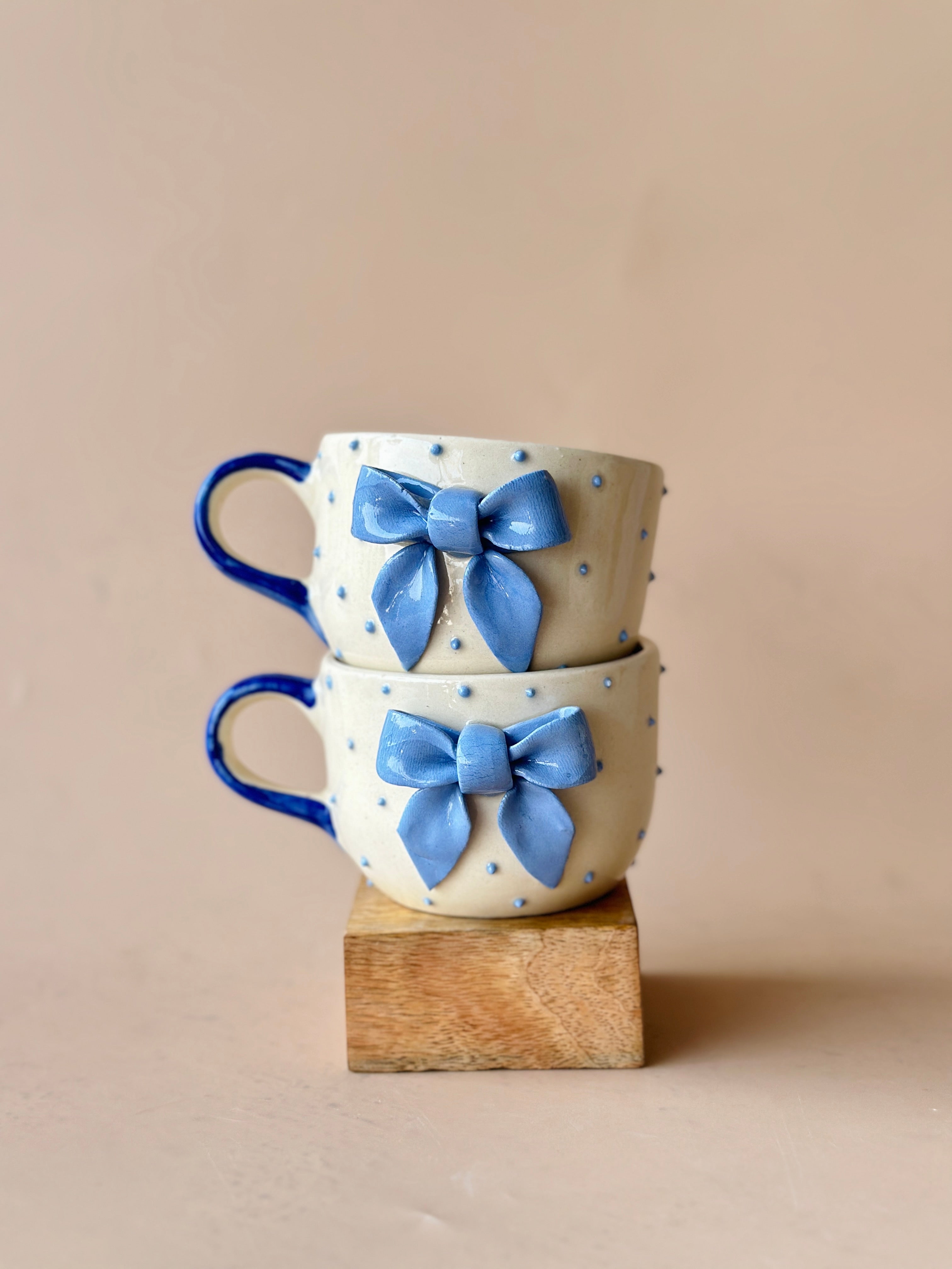 Dramatic Big Bow Espresso Cup - Sky Blue (Pre Order-Dispatches on 13th March)