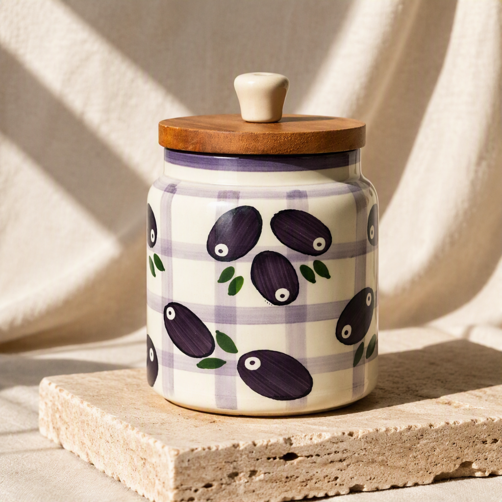 PreOrder Jamun Junction Handpainted Ceramic Jar - 800ml