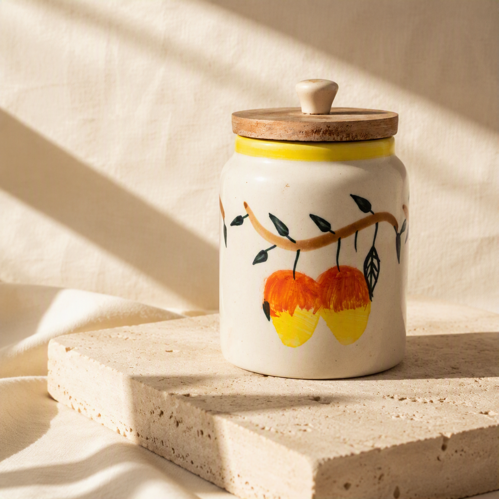 Mango Mehfil Ceramic Jar - 800ml