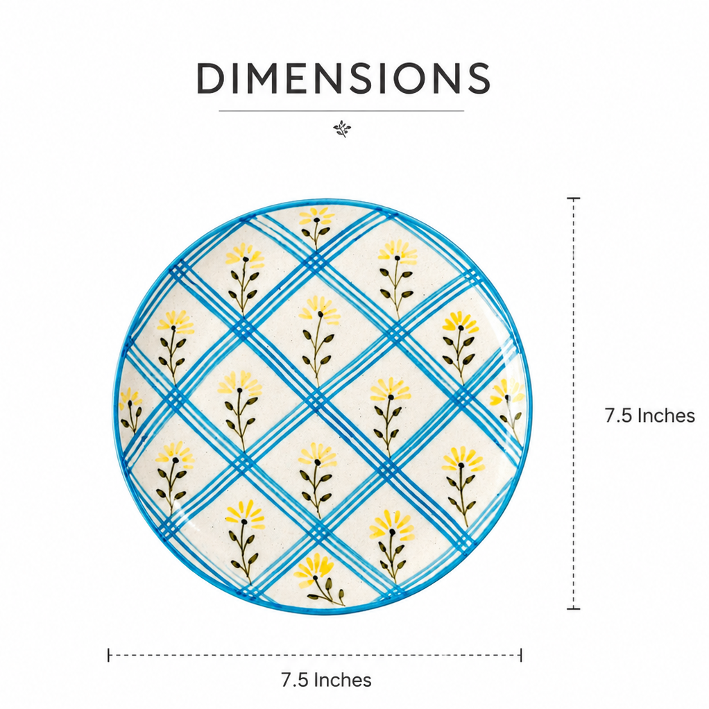Ditsy Floral Ceramic Plate Sets (7inches)
