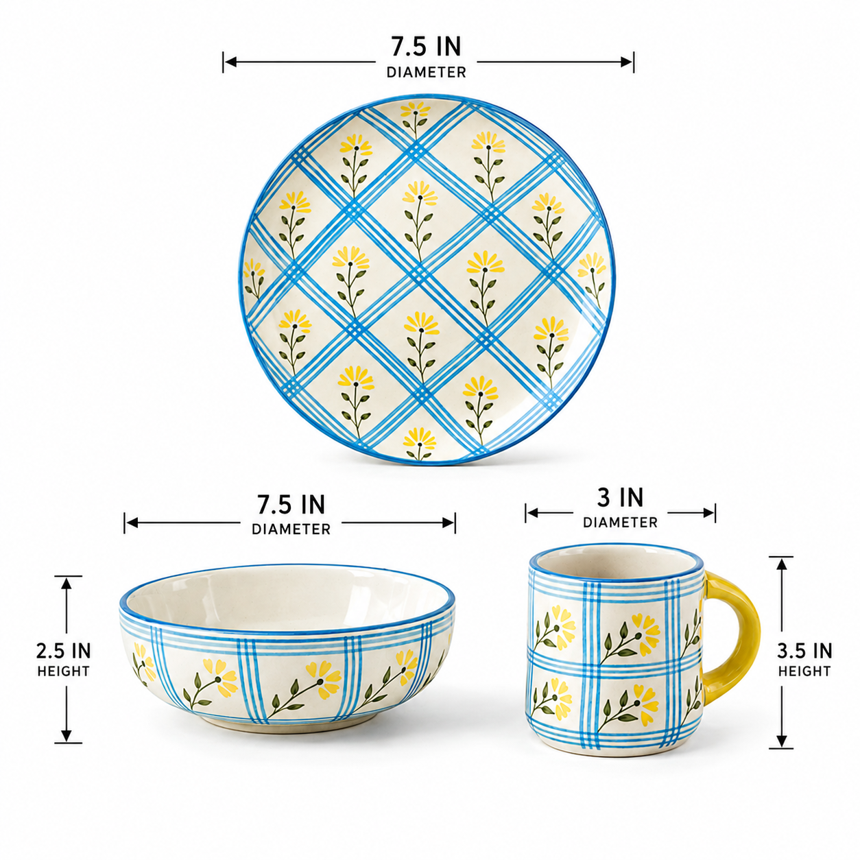 Ditsy Floral Breakfast Set of 3