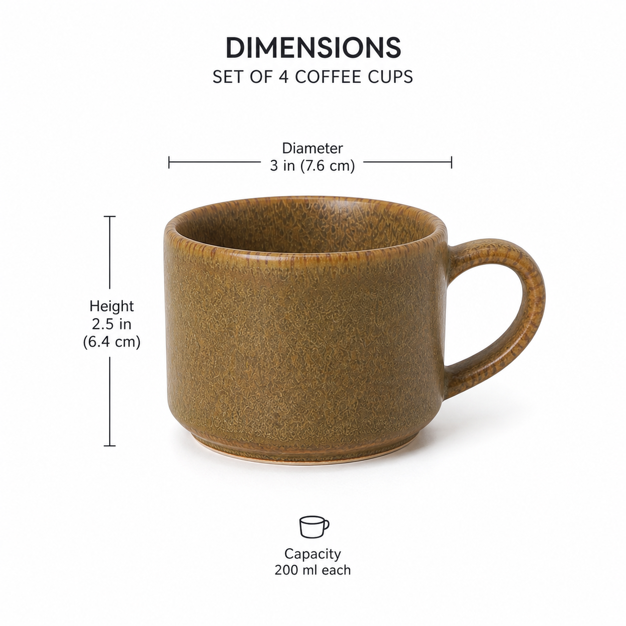 Sandstorm Coffee Cups Set of 4