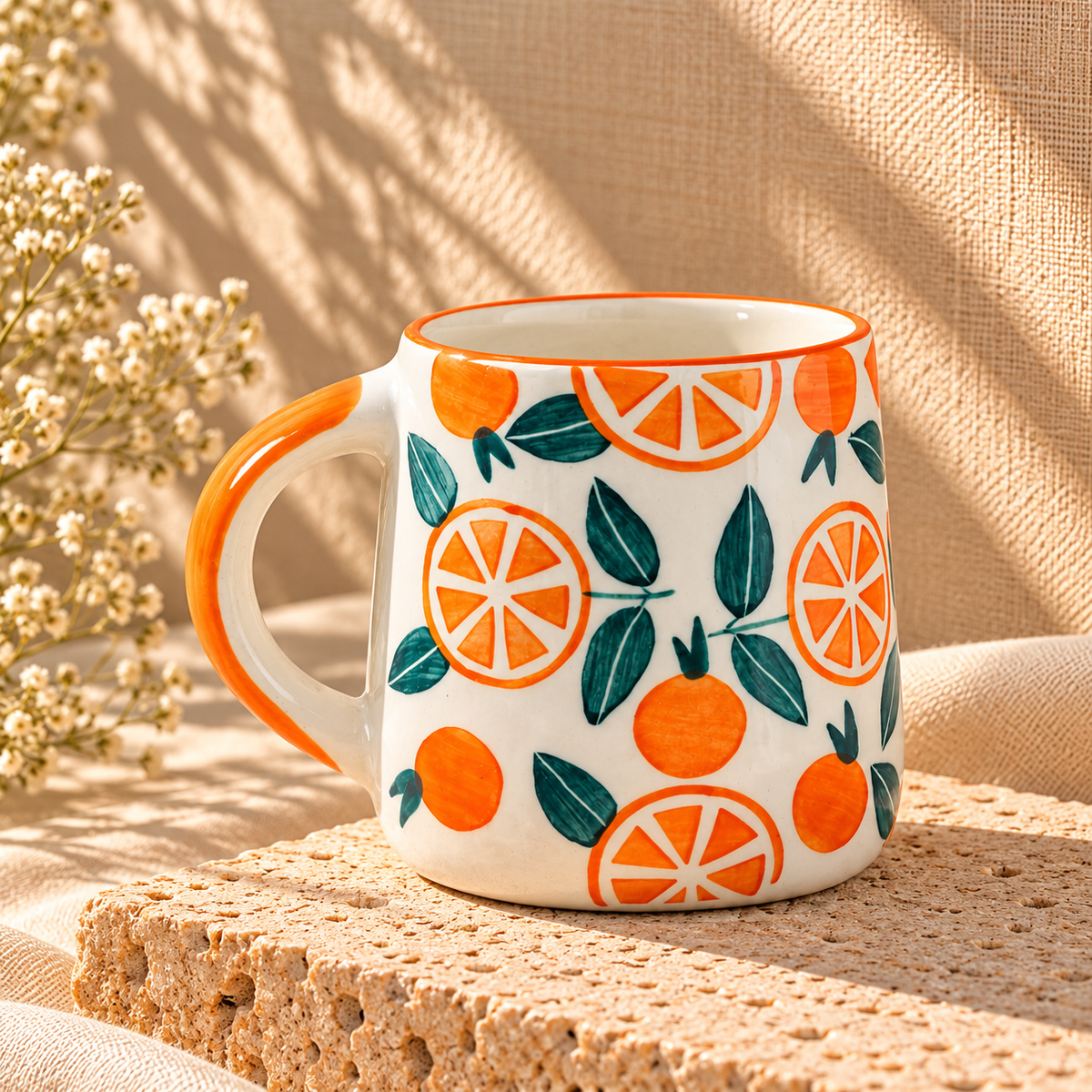 Narangi Orange Ceramic Cup (250ml)