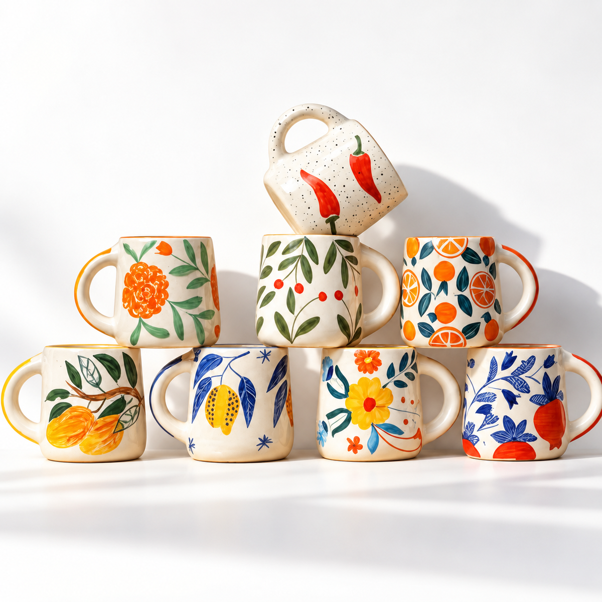 ⁠Multi Color Art Mugs Buy 7 Get 1 Free