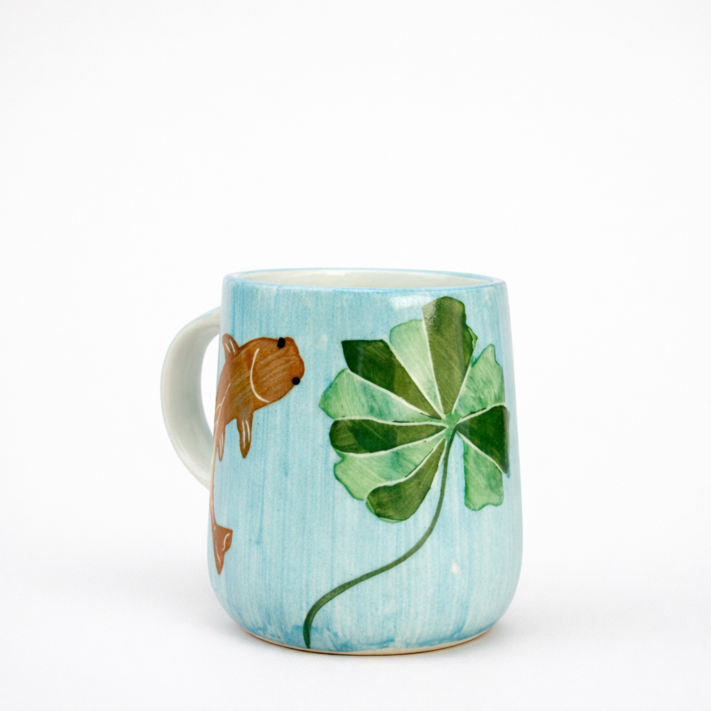 Koi Mulaqaat Fish Handpainted Ceramic Mug (300 ml)