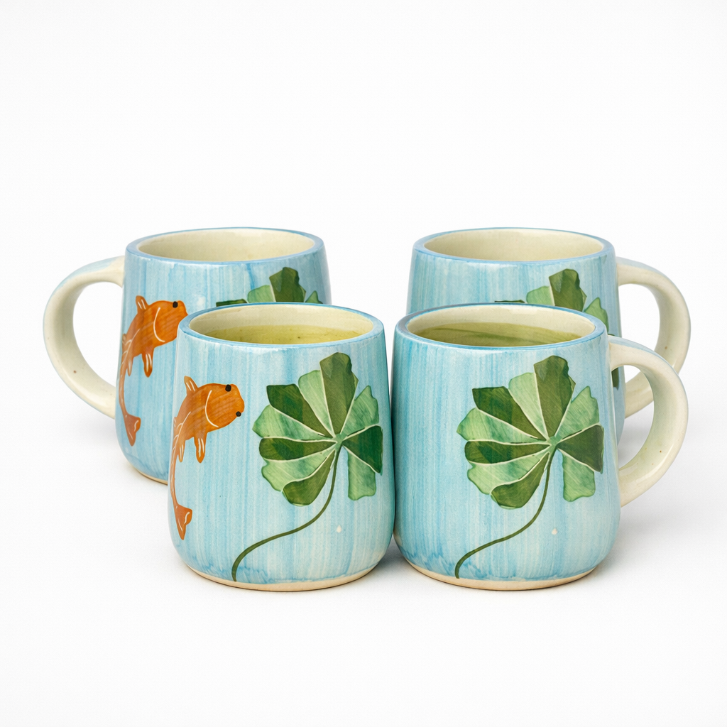 Koi Mulaqaat Fish Handpainted Ceramic Mug (300 ml)