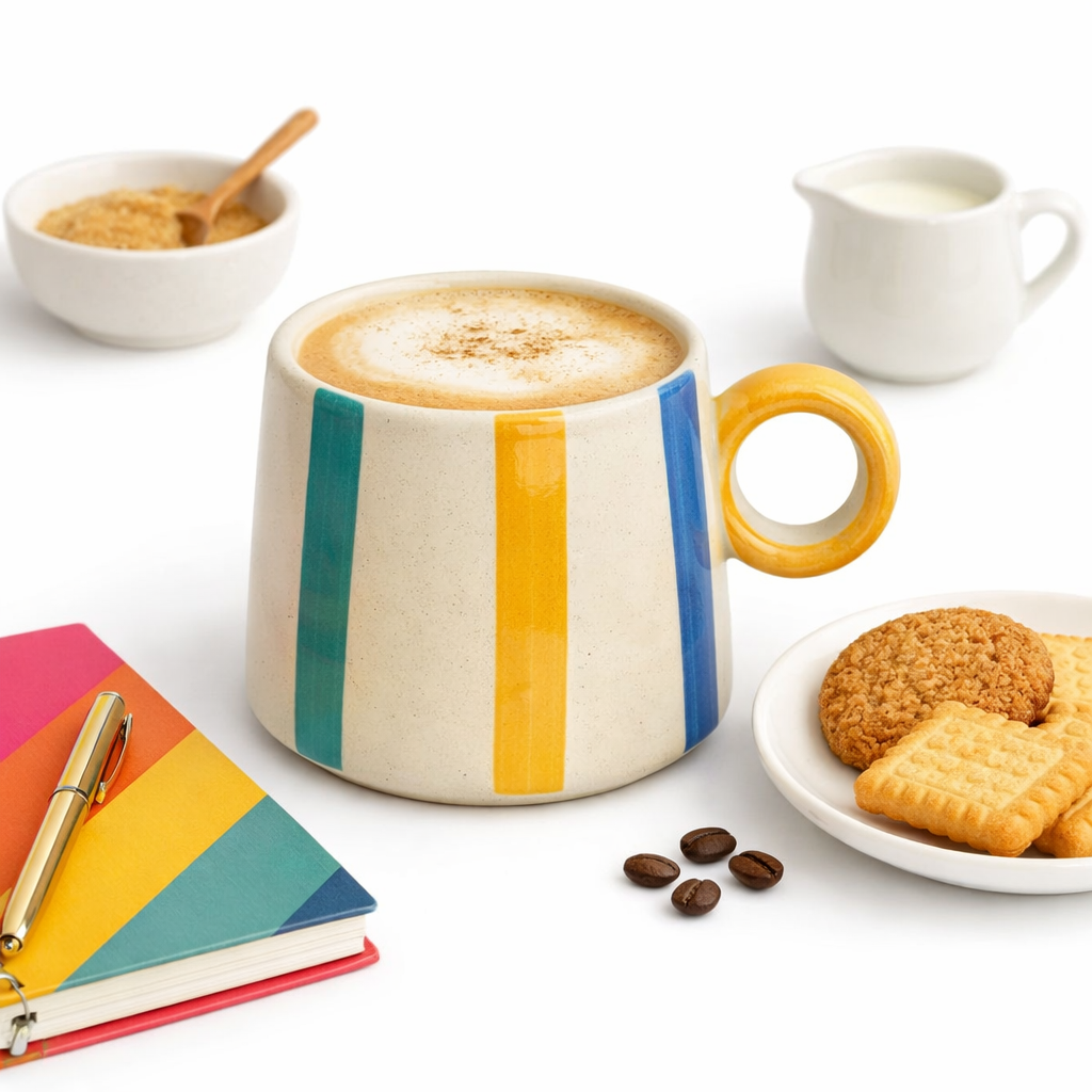Bright Striped Large Mug - 450ml
