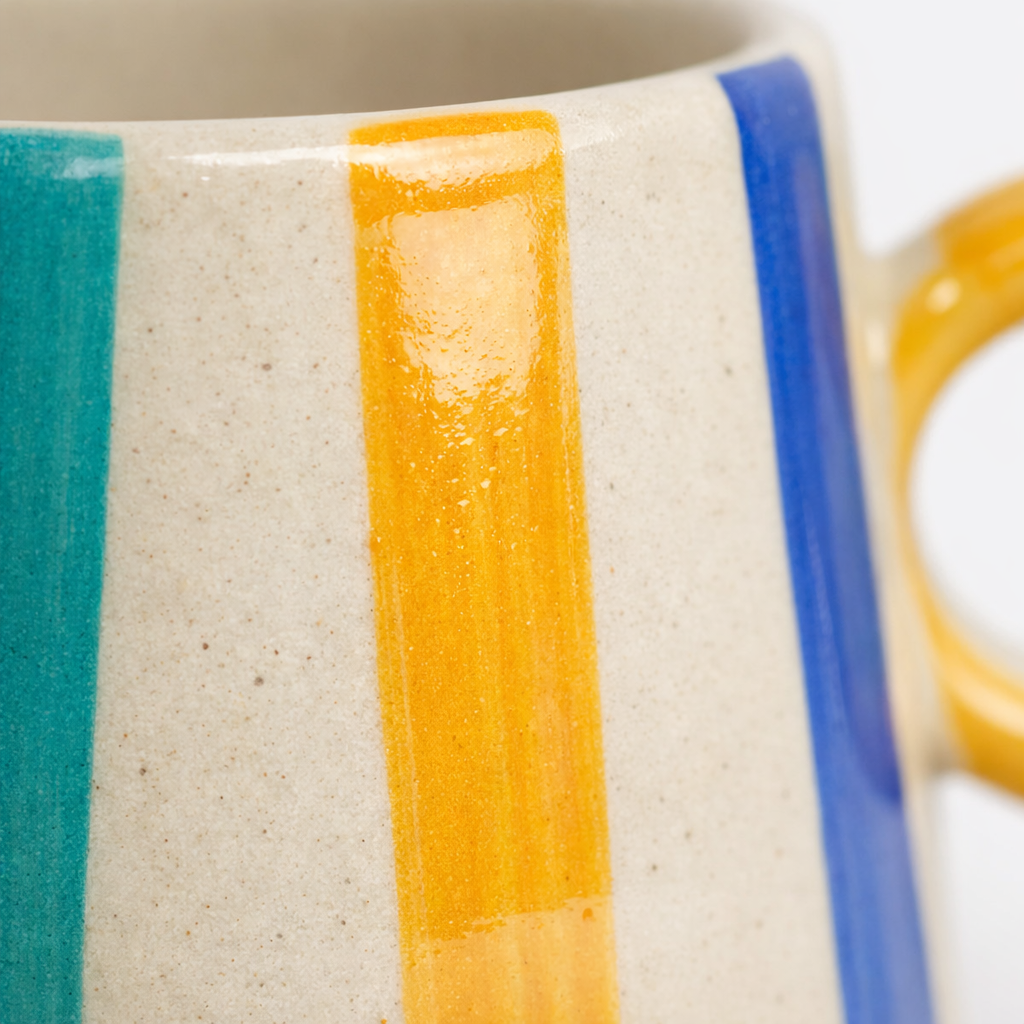 Bright Striped Large Mug - 450ml