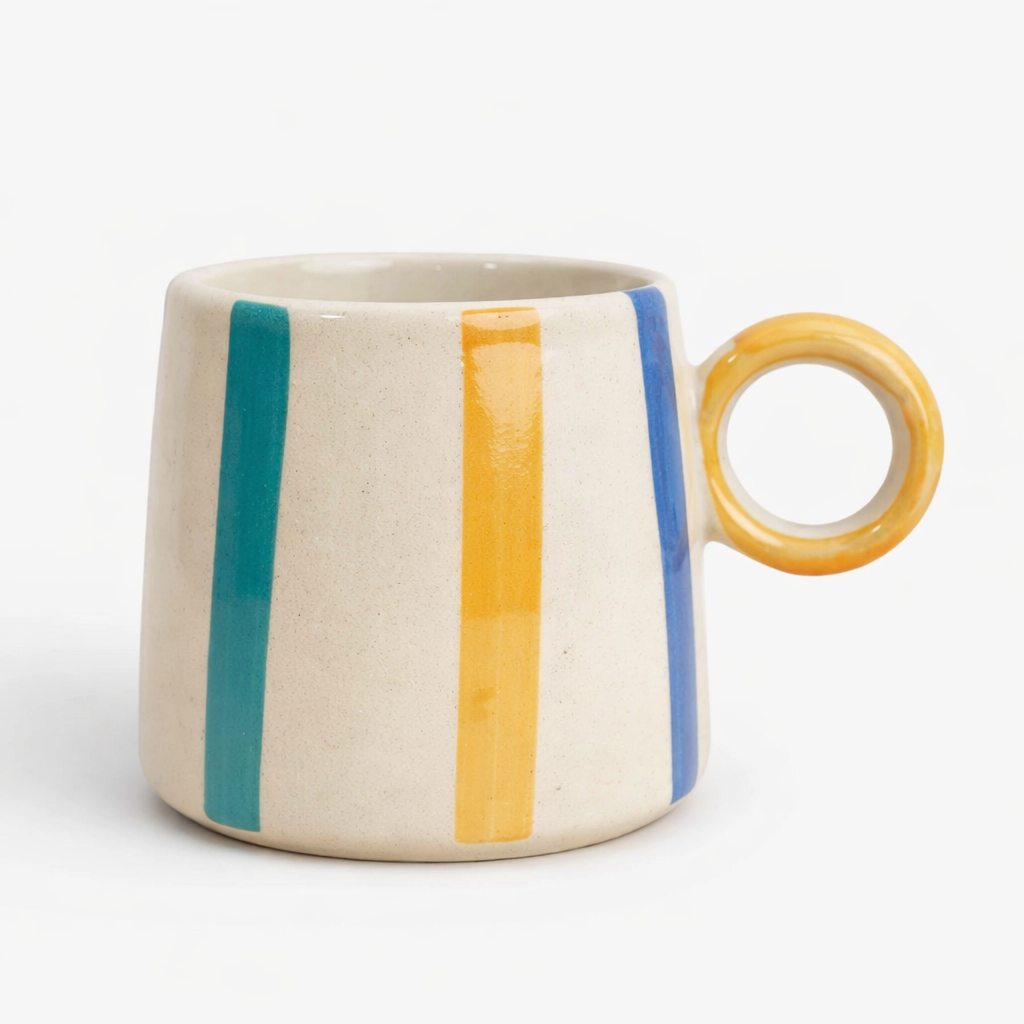 Bright Striped Large Mug - 450ml