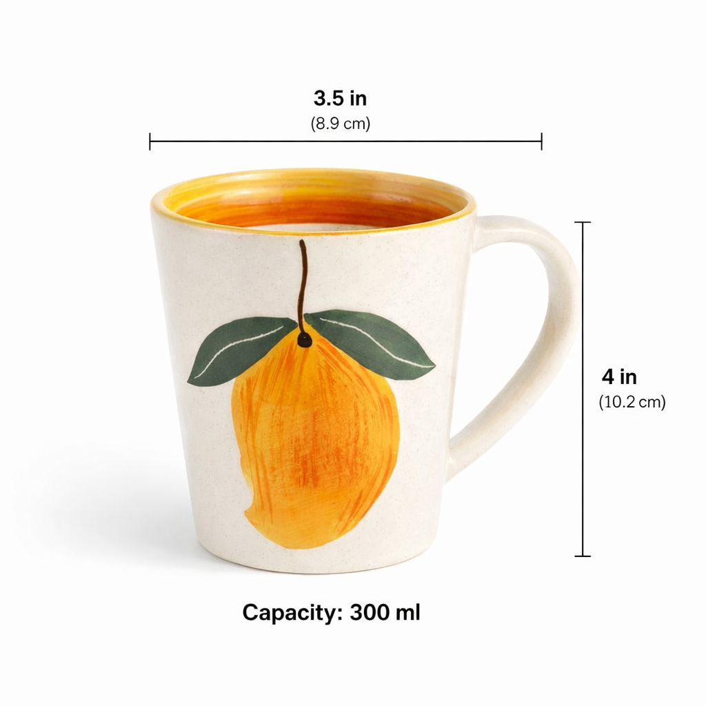 Aam Bagaan Handpainted Ceramic Mug (300 ml )