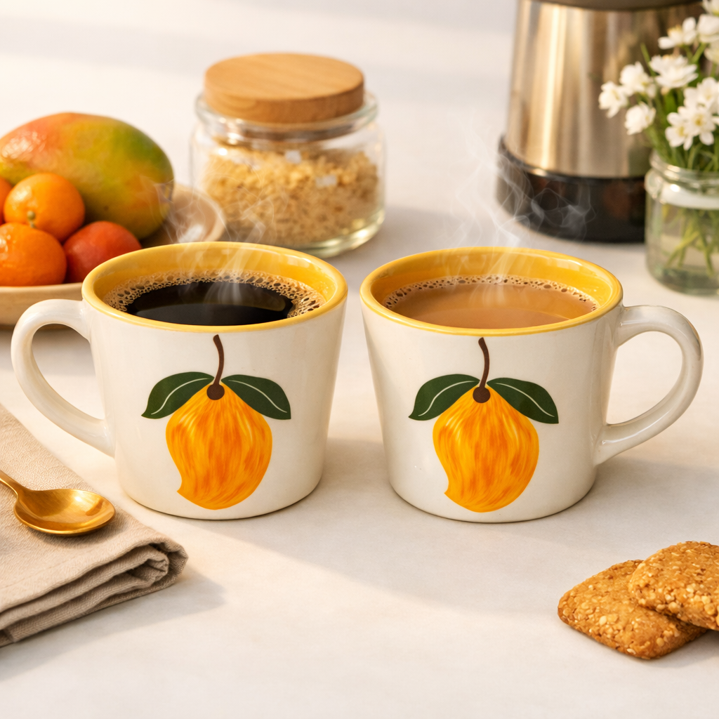 Aam Bagaan Handpainted Ceramic Mug (200 ml )