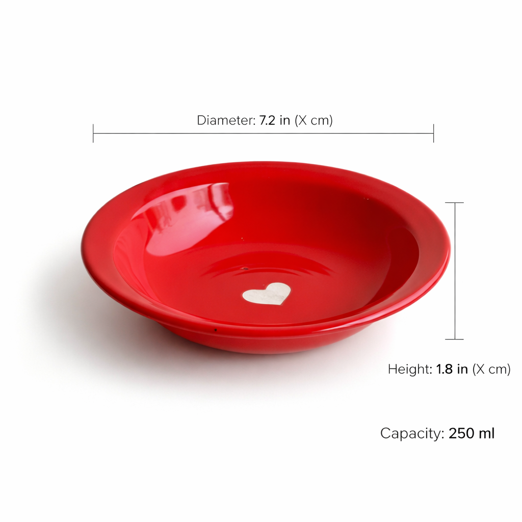 Heart of Clay – Red Ceramic Bowl
