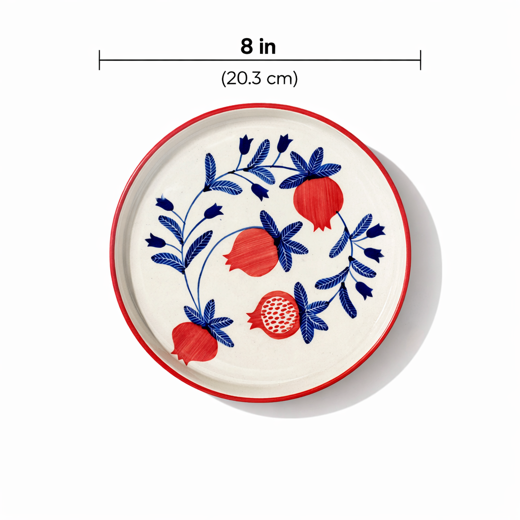 Anaar Bazaar Ceramic Snack Plate (8 inches)