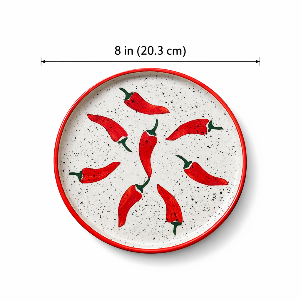 Keep It Spicy Ceramic Snack Plate (8 inches)