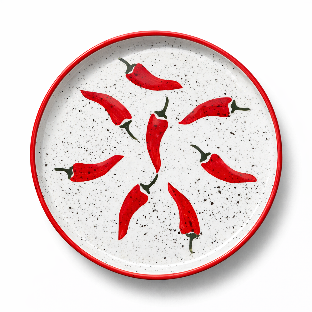 Keep It Spicy Ceramic Snack Plate (8 inches)