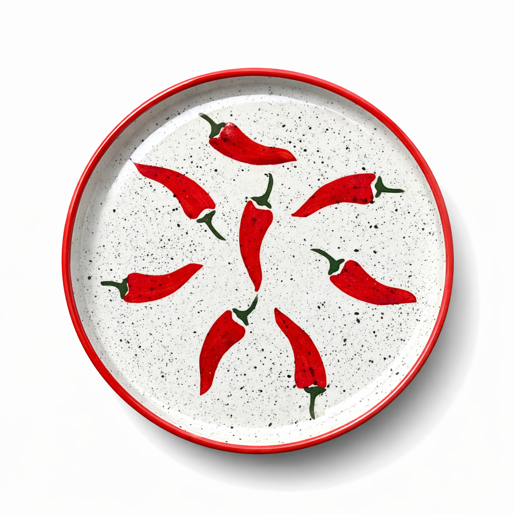Keep It Spicy Ceramic Snack Plate (8 inches)