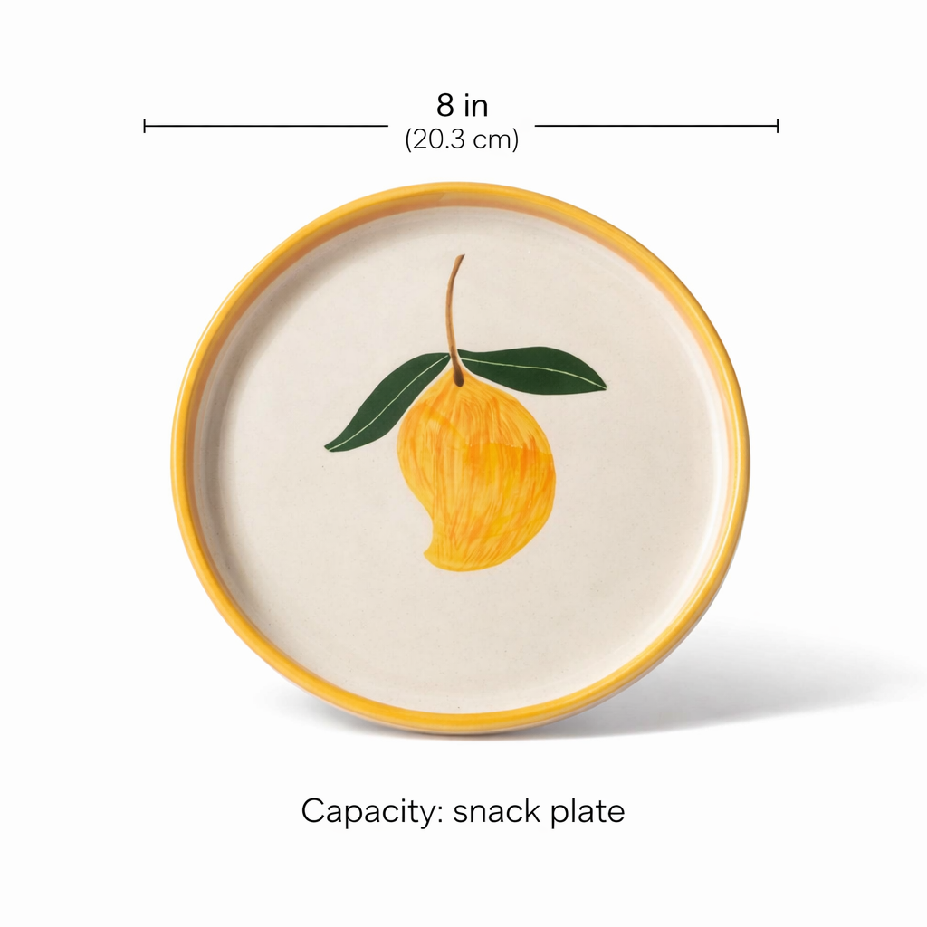 Aam Bagaan Handpainted Ceramic Snack Plate (8 inches)