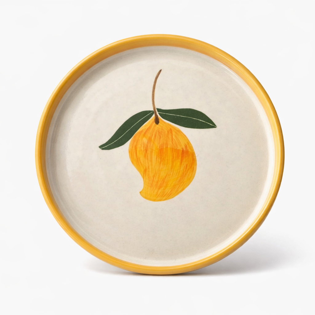 Aam Bagaan Handpainted Ceramic Snack Plate (8 inches)