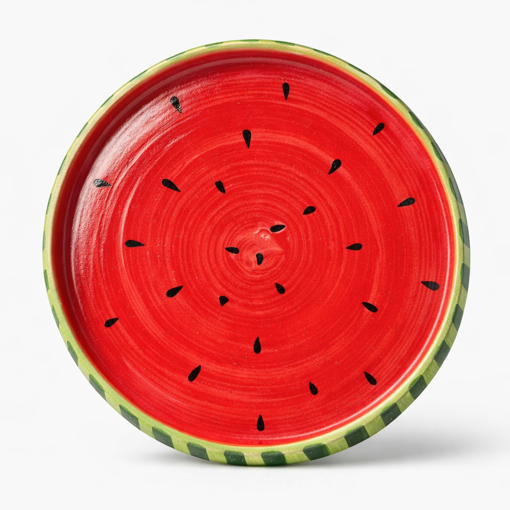 Watermelon Ceramic Snack Plate (8 inches)