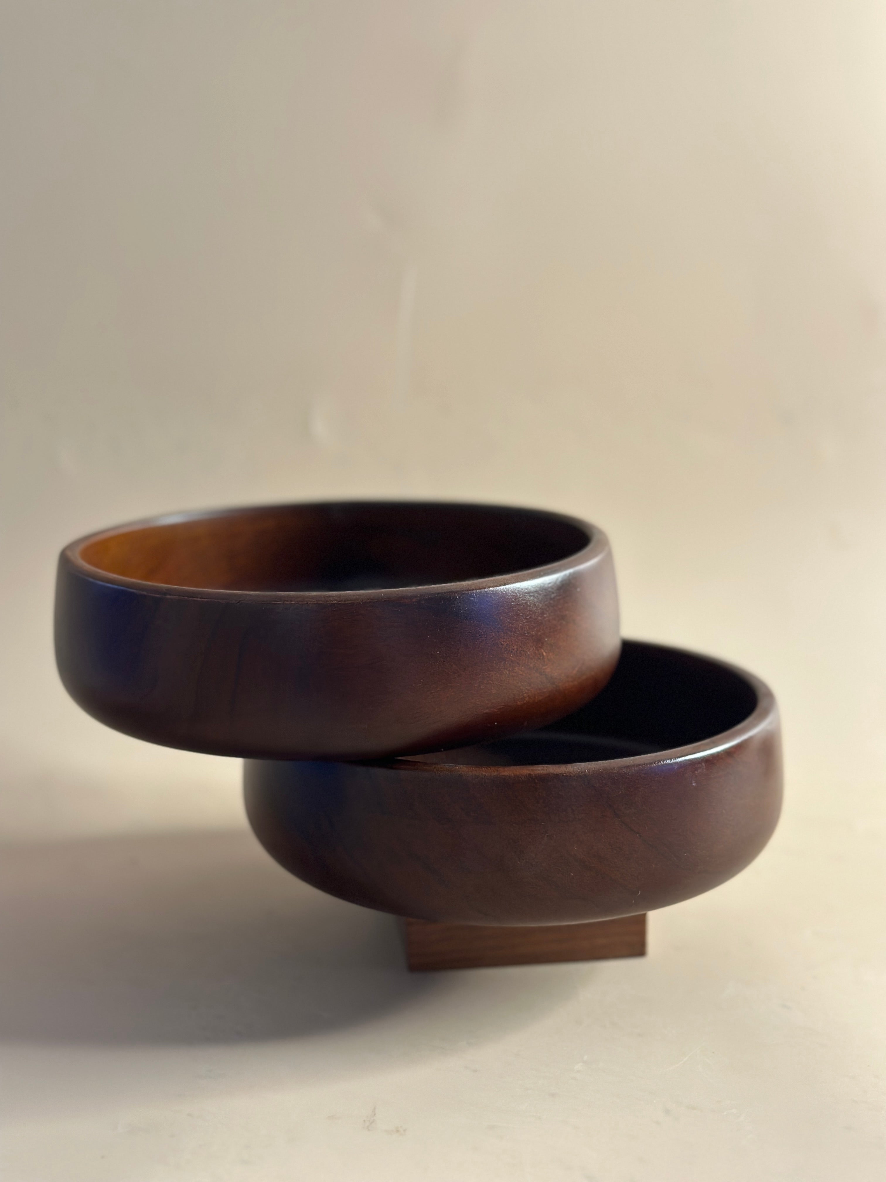 Wooden Salad Bowl Set of 2  (Rosewood)