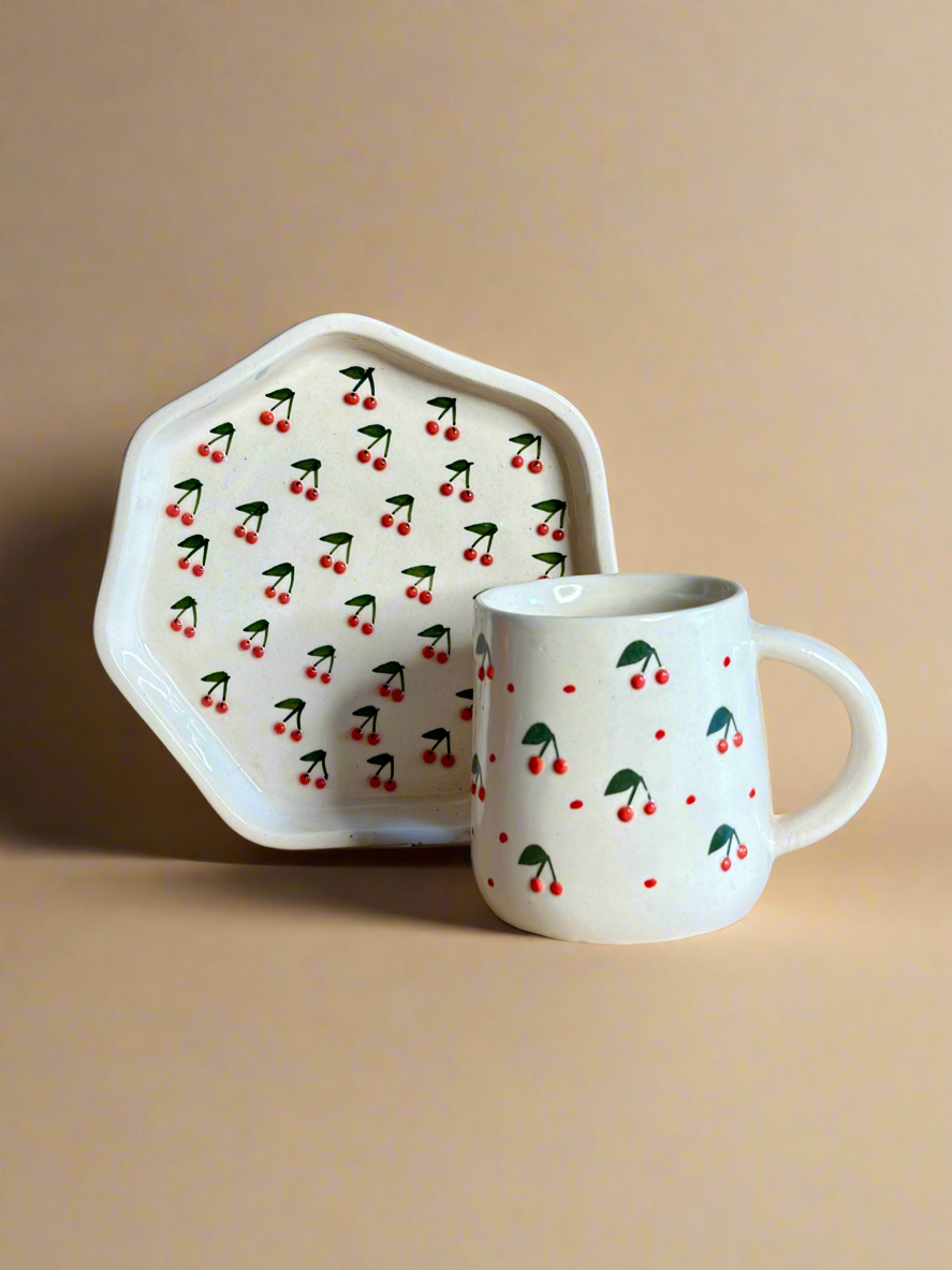 Very Cherry Cup & Plate set