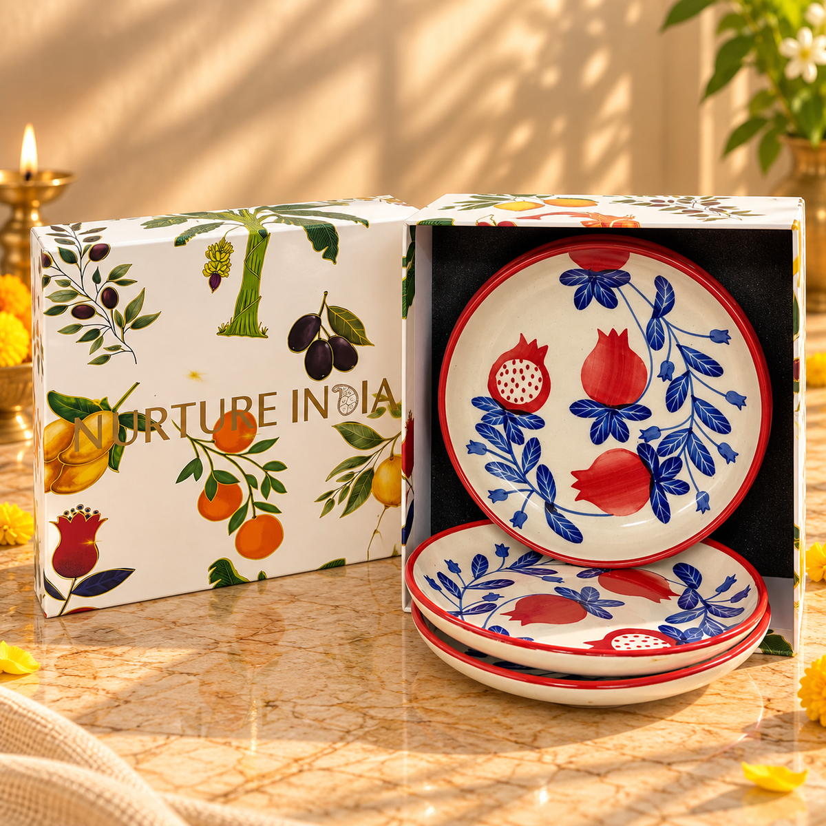 Set of 4 Plates - Gift Box