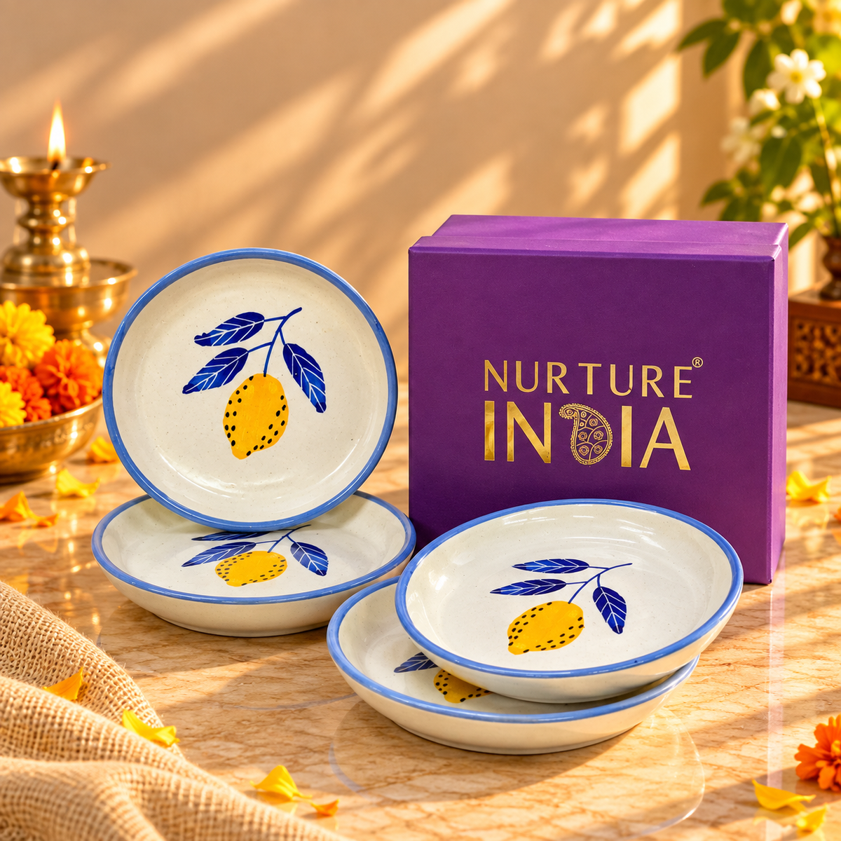 Ceramic Tapas Set of 4 - Gift Box