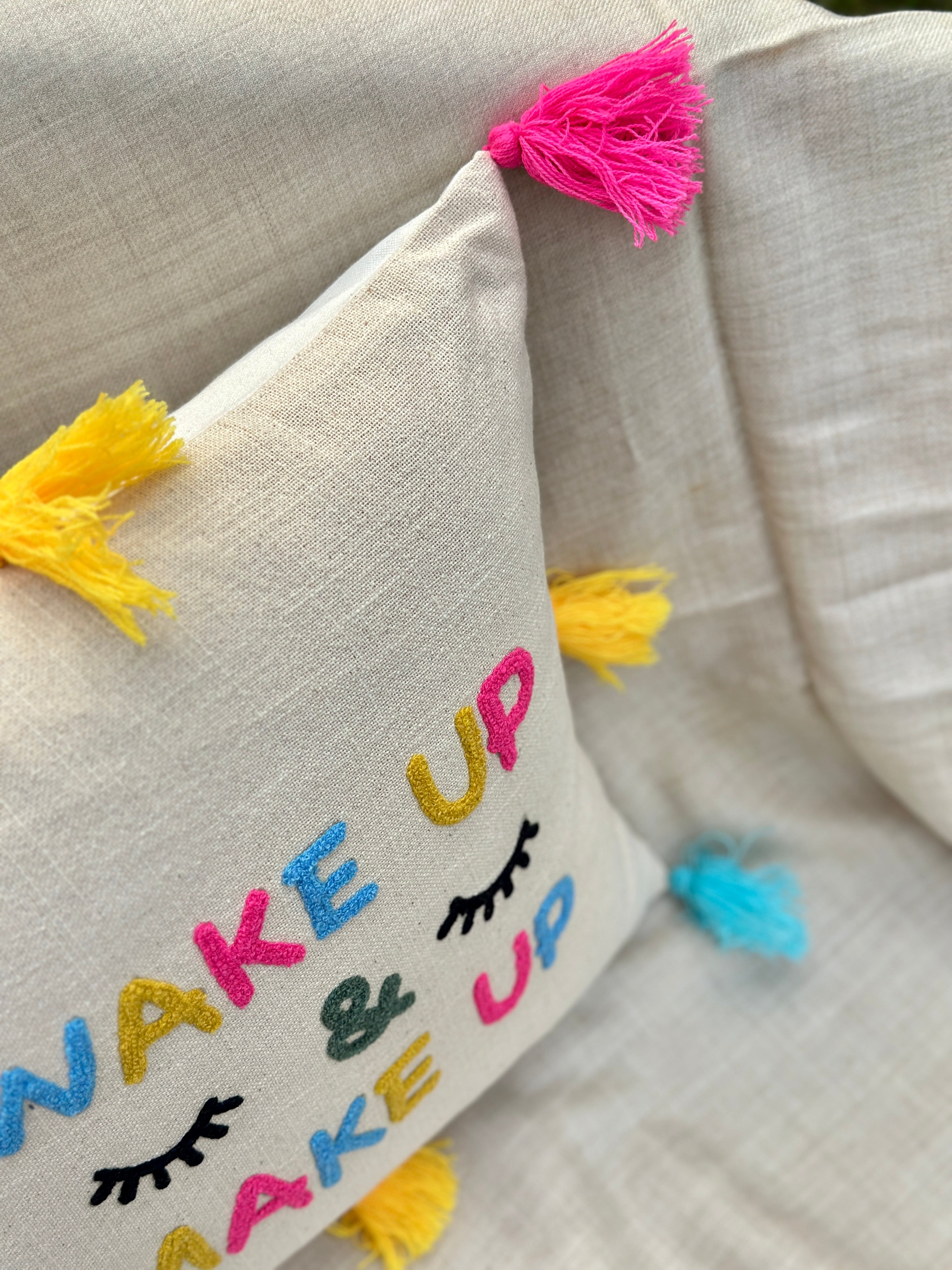 Wake Up Make Up Cushion Cover