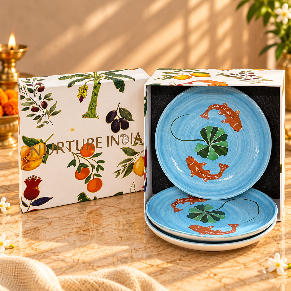 Set of 4 Plates - Gift Box