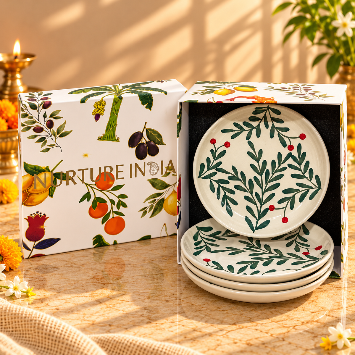 Set of 4 Plates - Gift Box