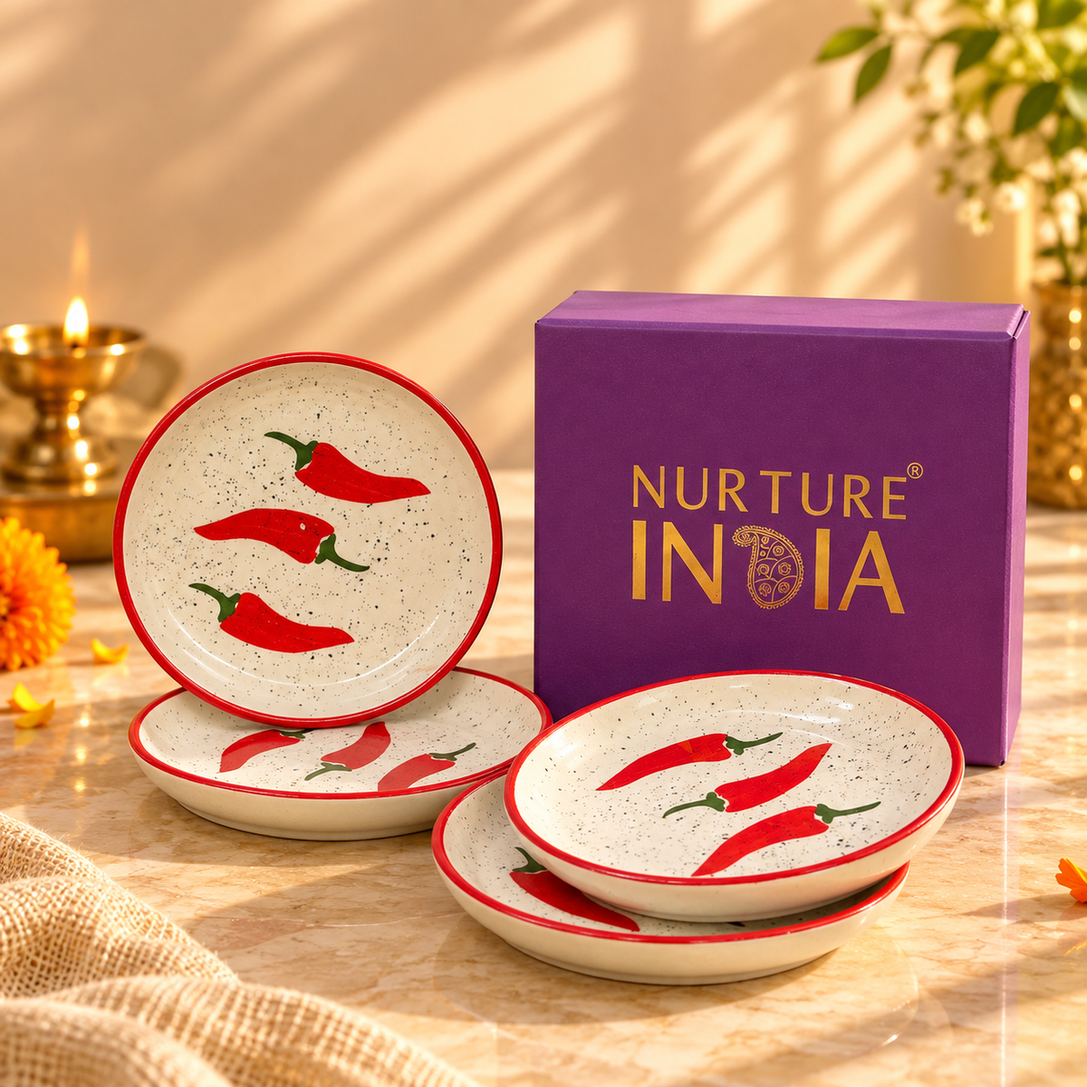Ceramic Tapas Set of 4 - Gift Box