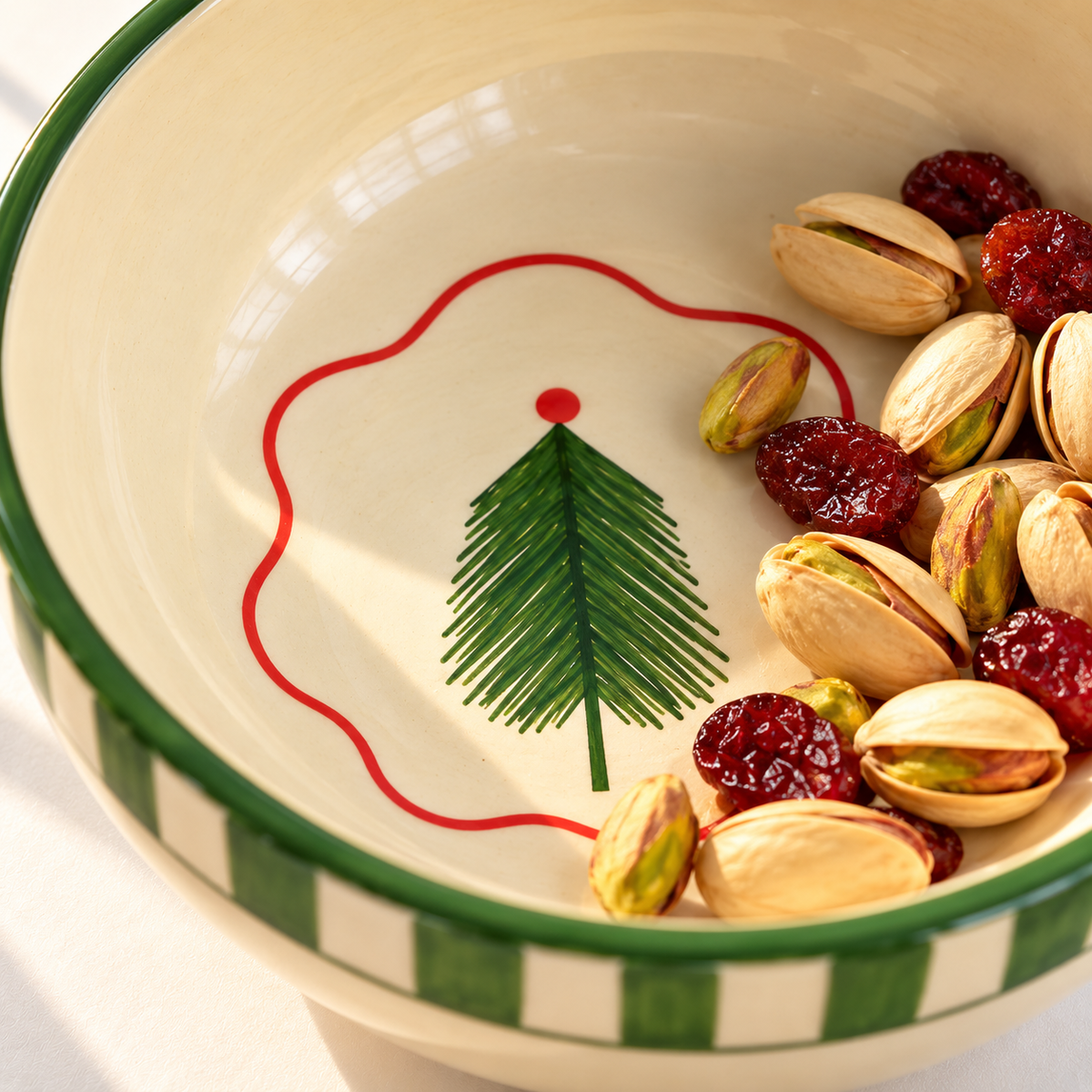 Christmas Tree Green Ceramic Small Bowl
