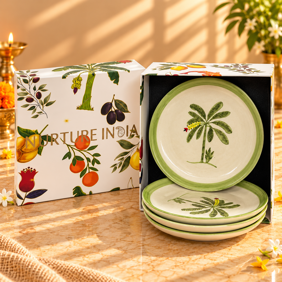 Set of 4 Plates - Gift Box