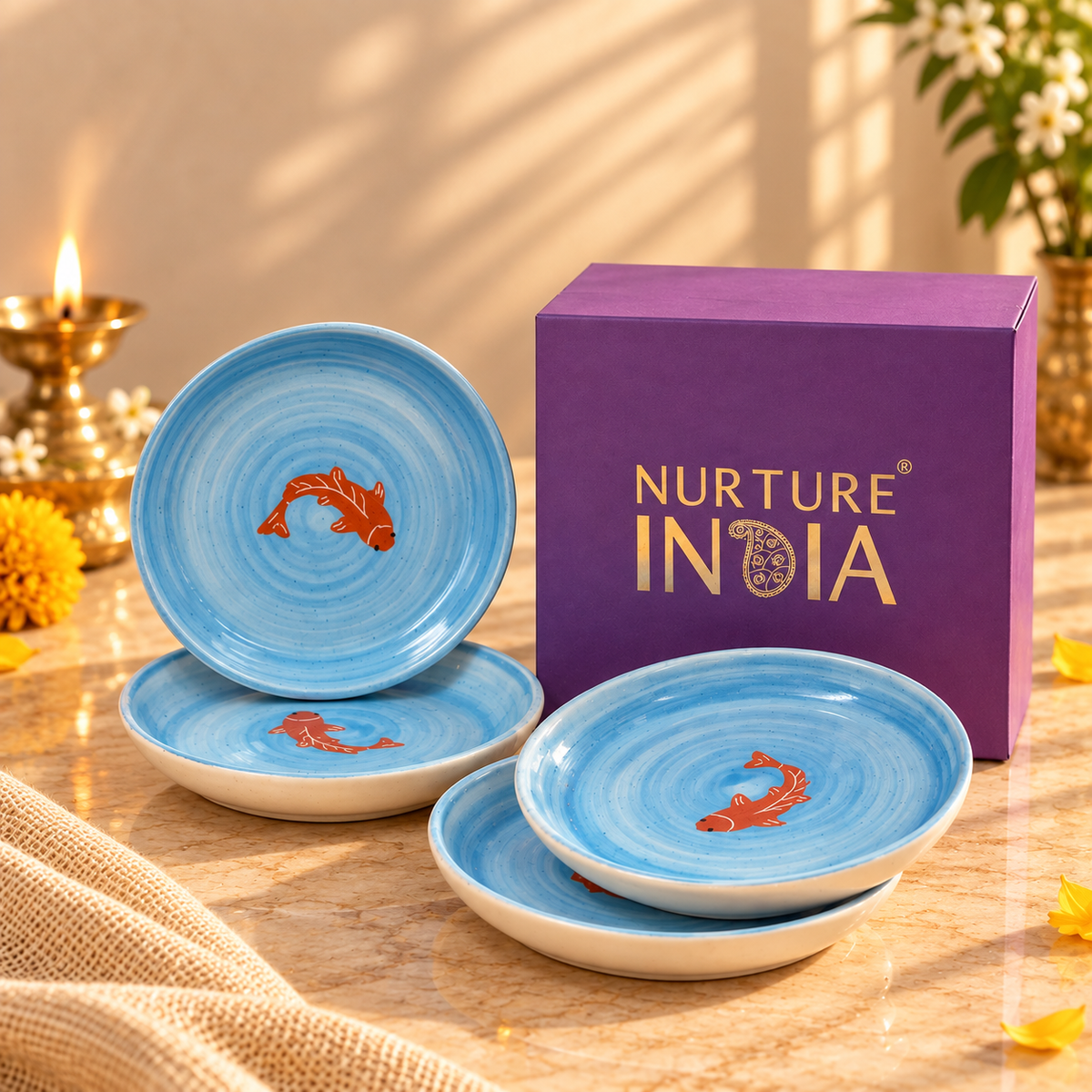 Ceramic Tapas Set of 4 - Gift Box